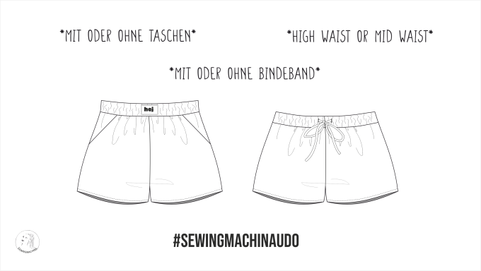 E-Book Sewingmachina Shorts Udo, Duits en Engels