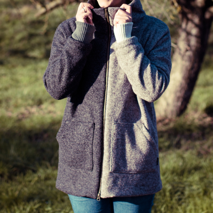 E-Book Simi-Jo Damen Oversize Zipper Cardigan