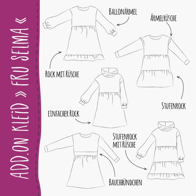 E-Book Snygges Add on Dress for Hoodie Fru Selma, german