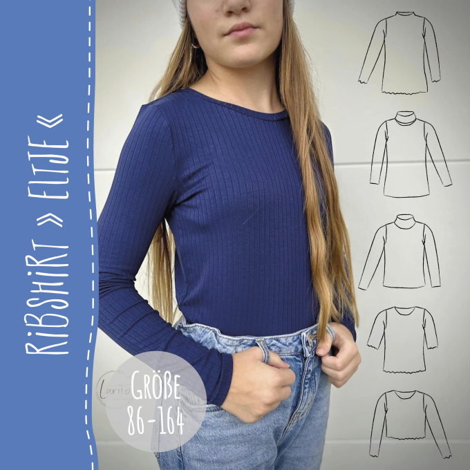 Patron t-shirt enfant pdf Eltje Snygges, en allemand