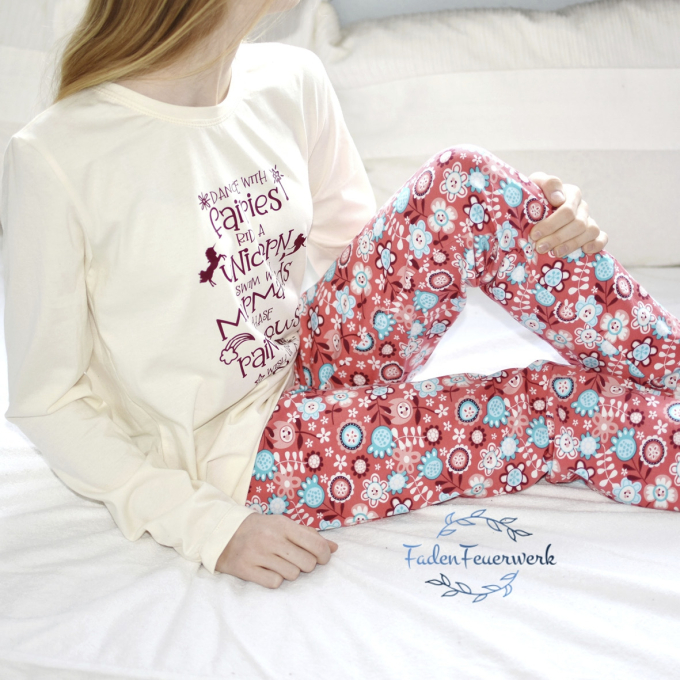 Patron chemise de nuit / pyjama enfant pdf Jaro & Luna Snygges, en allemand