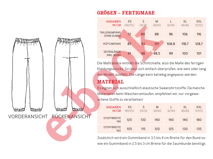 E-Book patron pantalon de jogging femme Mme Jojo Studio Schnittreif Mme Pauli, en français