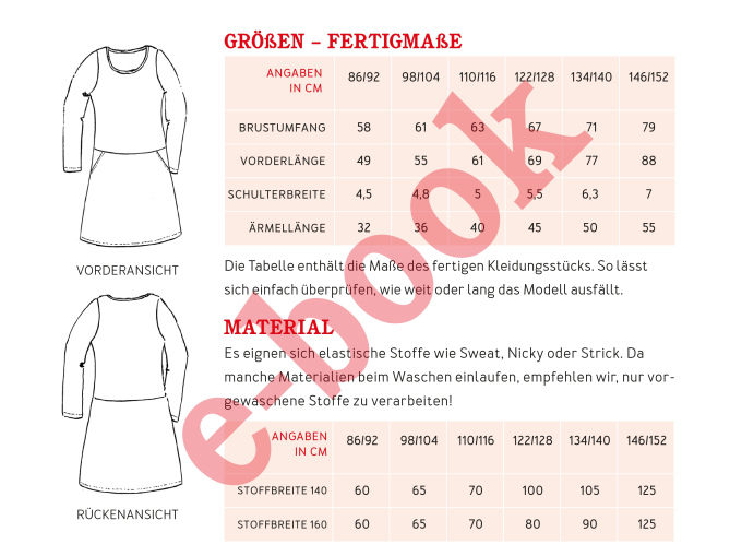 E-Book Studio Schnittreif Fannie - Sweatkleid, german