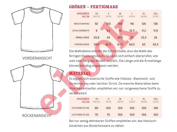 Ebook patron t-shirt femme Mme Amy Studio Schnittreif, en français