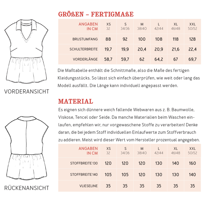 Patron blouse/top femme pdf Mme Anett Studio Schnittreif, en francais