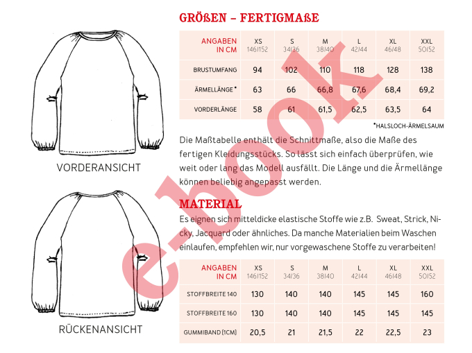 Ebook patron sweat femme Madame Caja Studio Schnittreif, en français
