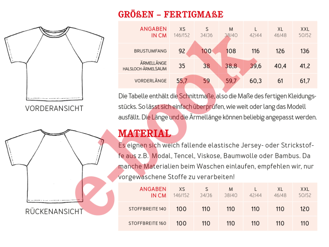 Ebook patron t-shirt femme Mme Lori Studio Schnittreif, en  français
