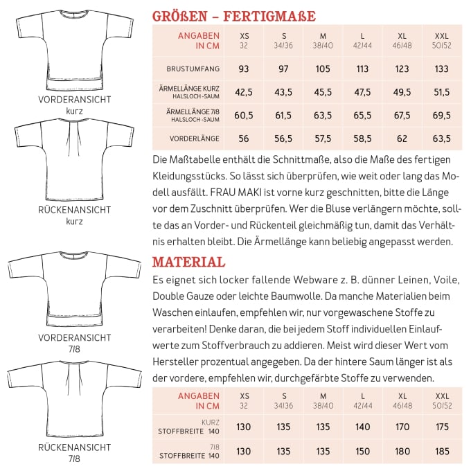 E-book Studio Schnittreif Frau Maki Blouse Dames, Duits