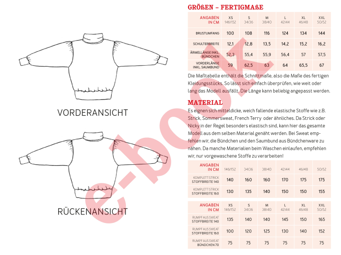 E-Book Studio Schnittreif Frau OKE - Pullover, german