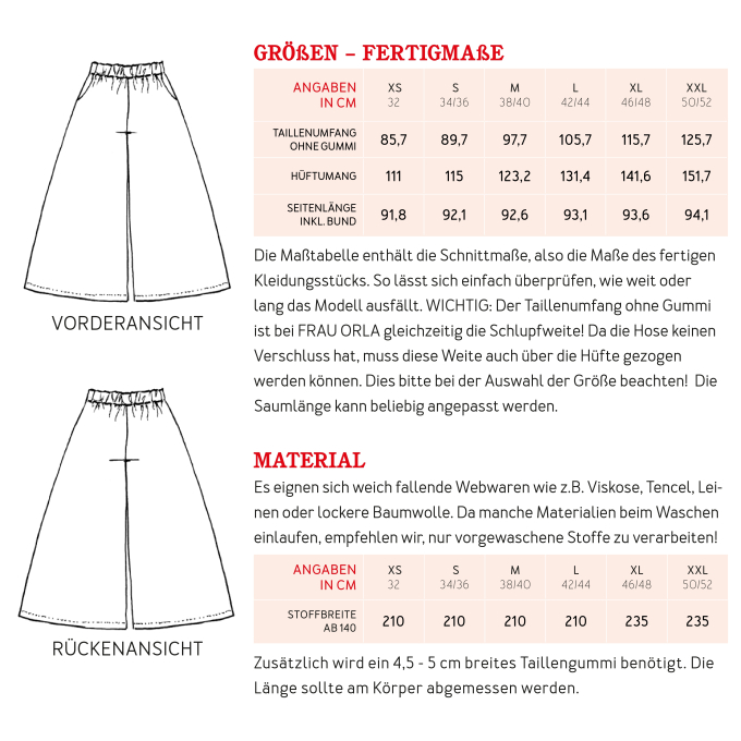 Patron jupe culotte femme pdf Mme Orla Studio Schnittreif, en francais