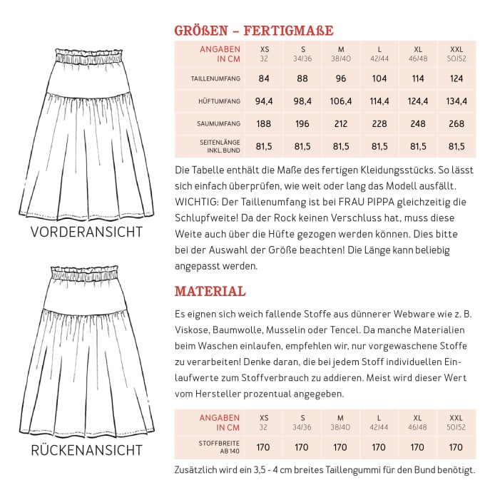 E-book Studio Schnittreif Frau Pippa Rok, Duits