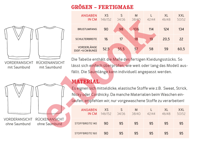 E-Book sweat ou pull plastron Studio Schnittreif Frau Ulli, en français