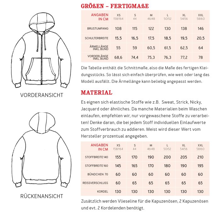 Patron veste sweat homme pdf Monsieur Lou Studio Schnittreif, en francais