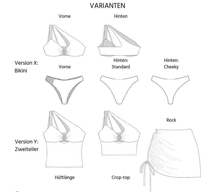 Patron bikini / top femme pdf Xalli Telabeja, en français