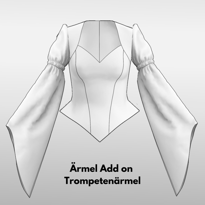 Patron supplément pour mieder femme pdf Anni/Cindy Trompetenärmel TINAlisa, en allemand