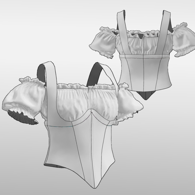 Patron corset costume traditionnel femme pdf Esmeralda TINAlisa, en allemand
