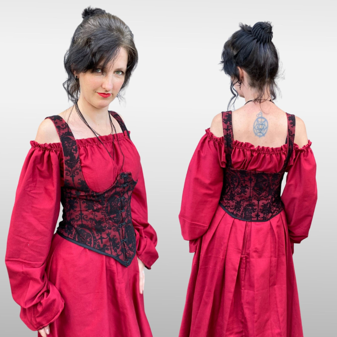 Patron corset costume traditionnel femme pdf Esmeralda TINAlisa, en allemand