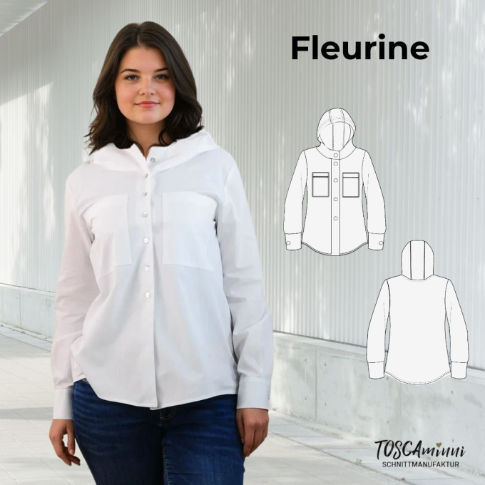 E-book TOSCAminni Schnittmanufaktur Dames Blouse Fleurine, Duits