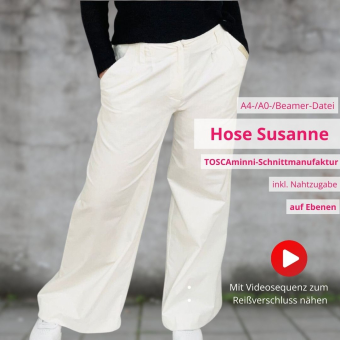 E-book TOSCAminni Schnittmanufaktur Dames Broek Susanne, Duits