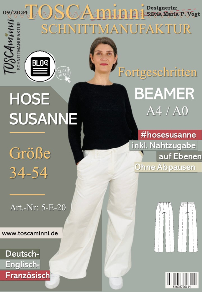 E-book TOSCAminni Schnittmanufaktur Dames Broek Susanne, Duits