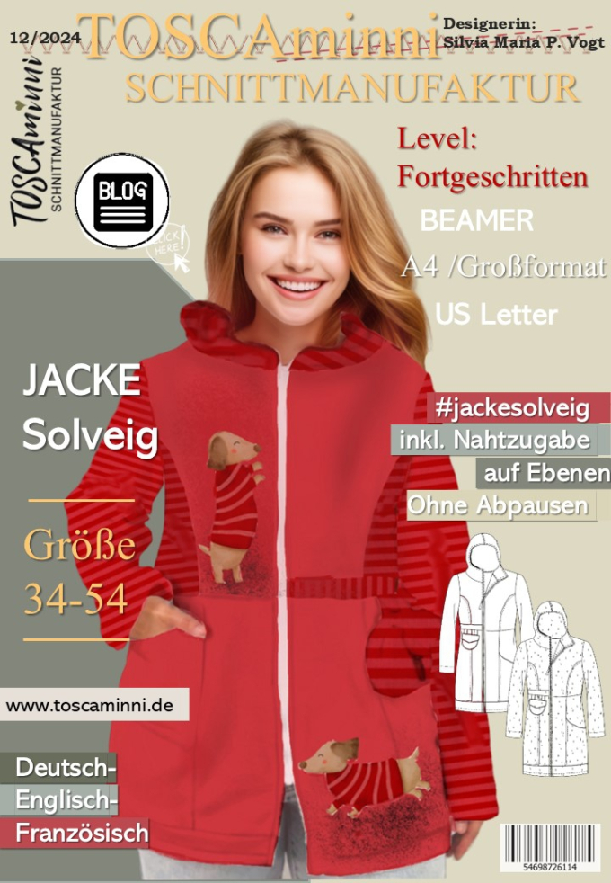 E-Book TOSCAminni Schnittmanufaktur Damen Jacke Solveig