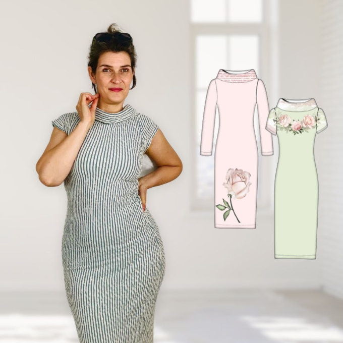 Patron robe femme pdf Agda TOSCAminni Schnittmanufaktur, en allemand