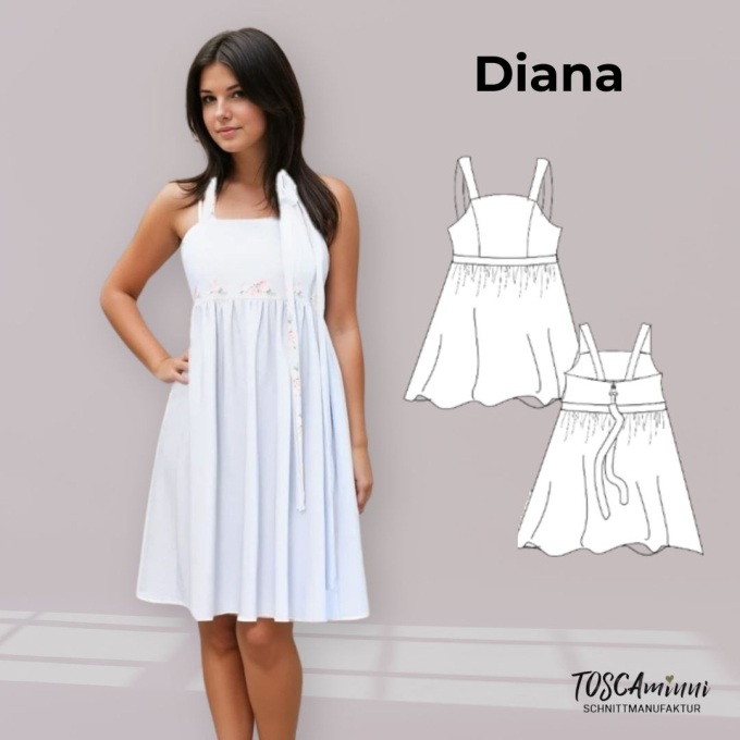 Patron robe femme pdf Diana TOSCAminni Schnittmanufaktur, en francais
