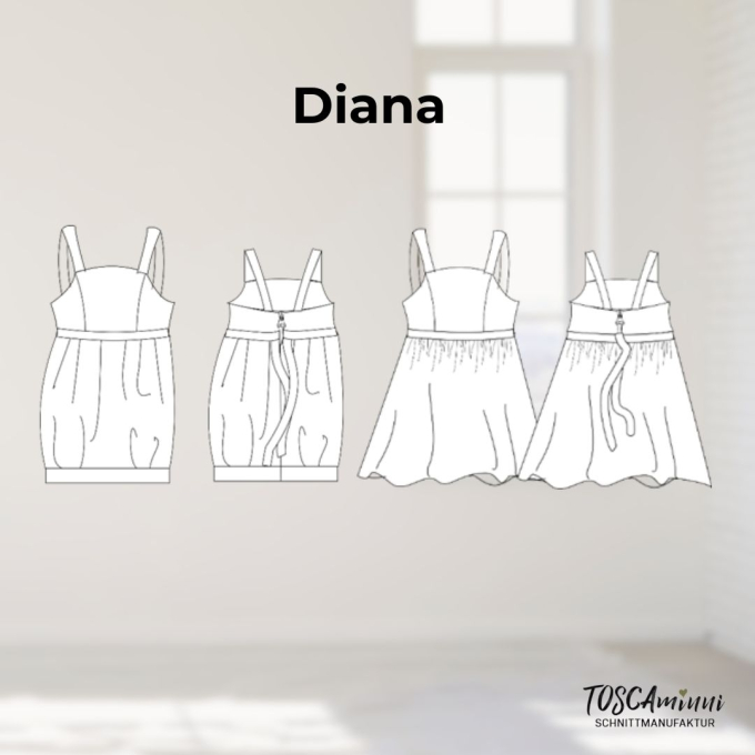 Patron robe femme pdf Diana TOSCAminni Schnittmanufaktur, en francais