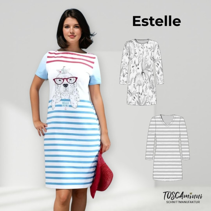 Patron robe femme pdf Estelle TOSCAminni Schnittmanufaktur, en francais