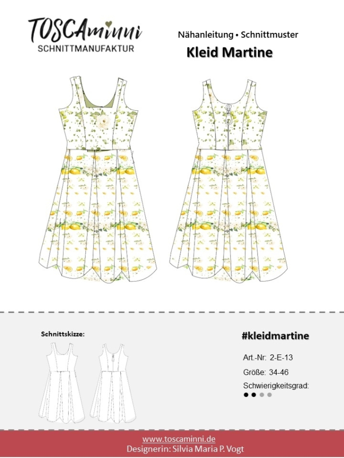 E-Book TOSCAminni Schnittmanufaktur Damen Kleid Martine