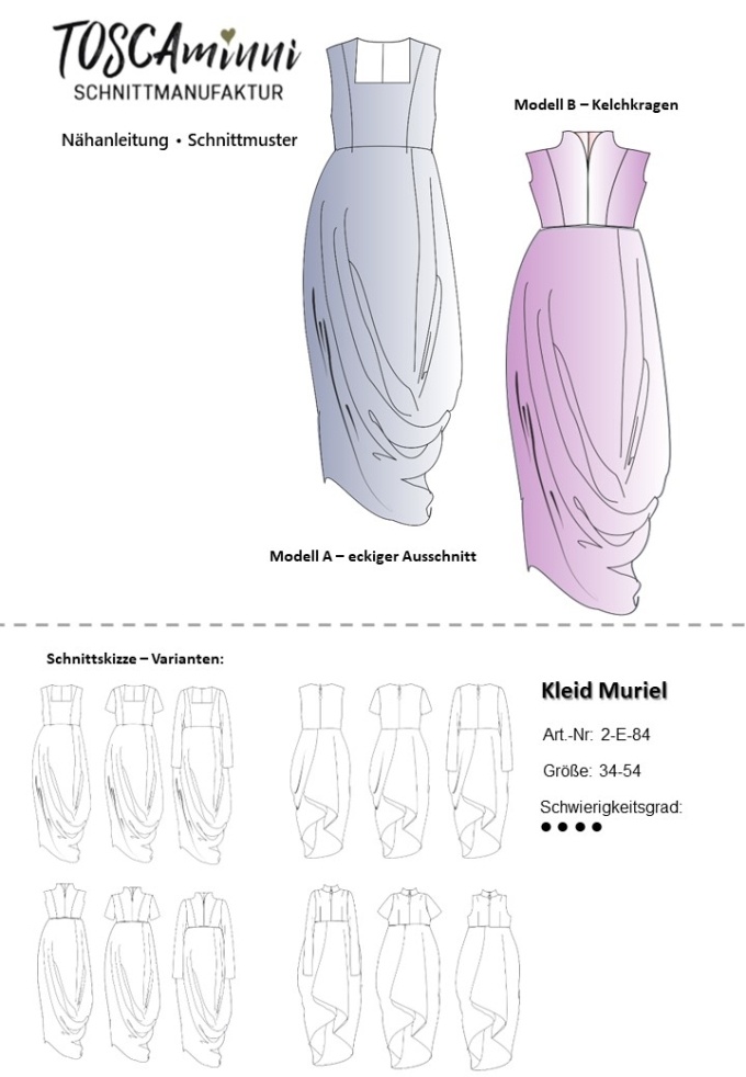 E-Book TOSCAminni Schnittmanufaktur Damen Kleid Muriel