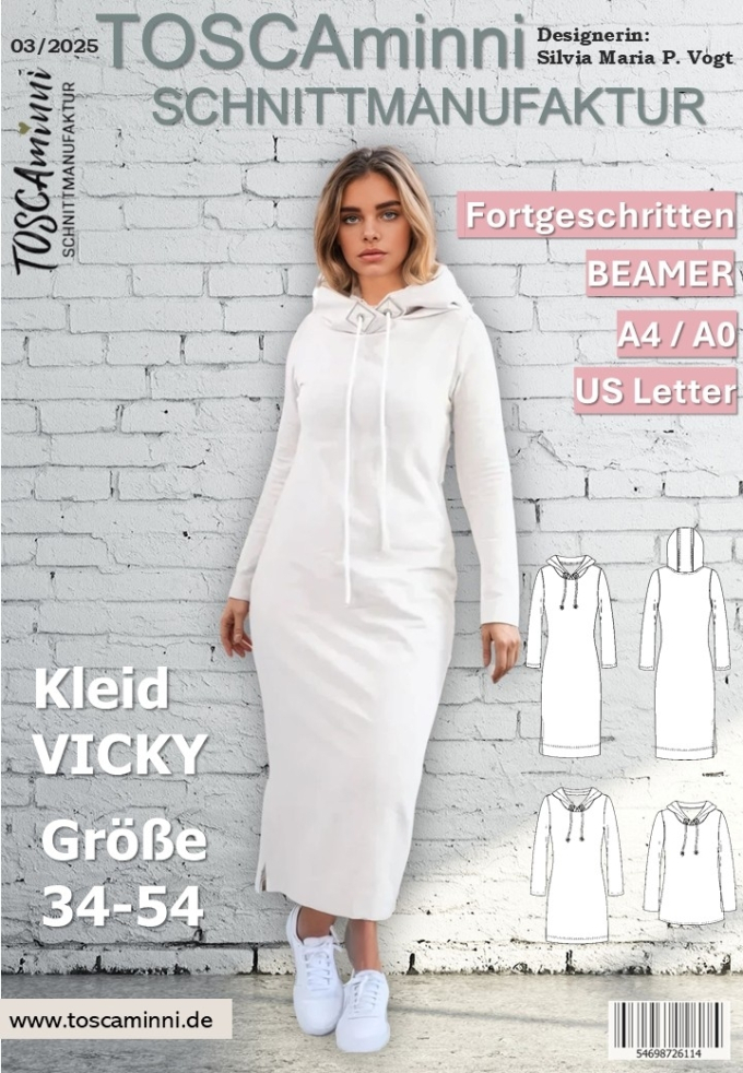 E-Book TOSCAminni Schnittmanufaktur Damen Kleid Vicky