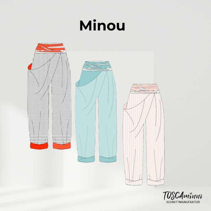 E-book TOSCAminni Schnittmanufaktur Dames Broek Minou, Duits