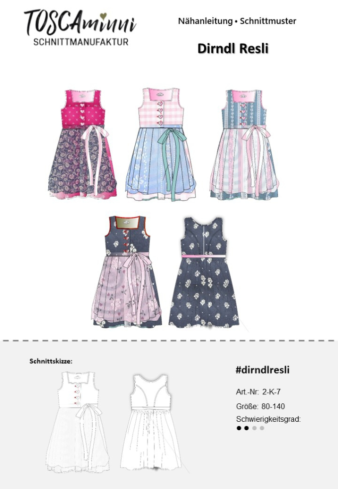E-book TOSCAminni Schnittmanufaktur Dirndl Resi, Duits