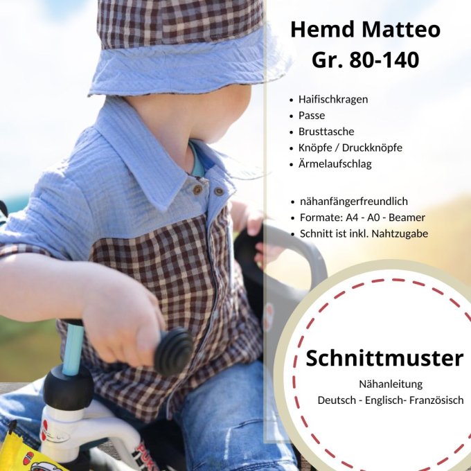E-Book TOSCAminni Schnittmanufaktur Hemd Matteo, german