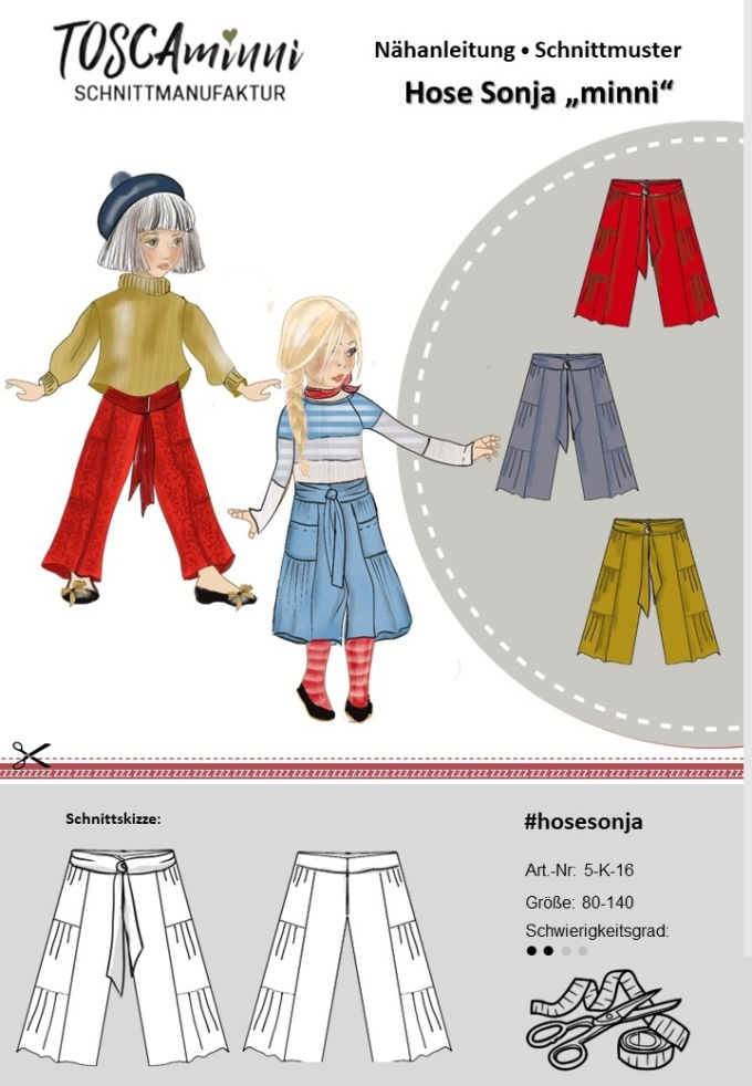 E-Book TOSCAminni Schnittmanufaktur Kinder Hose Sonja Minni