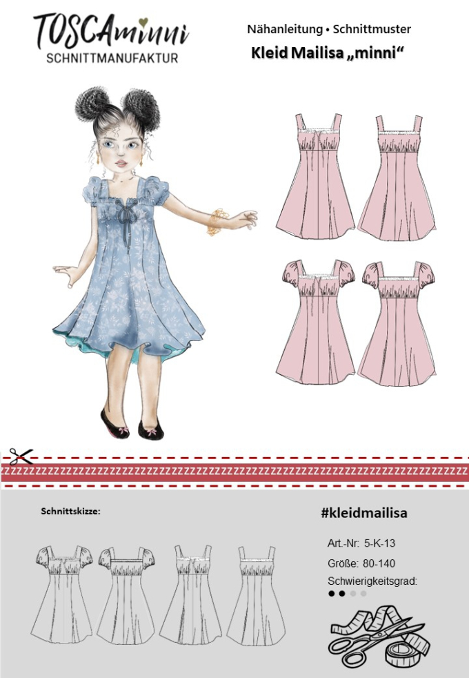E-Book TOSCAminni Schnittmanufaktur Kinderkleid Mailisa Minni, german