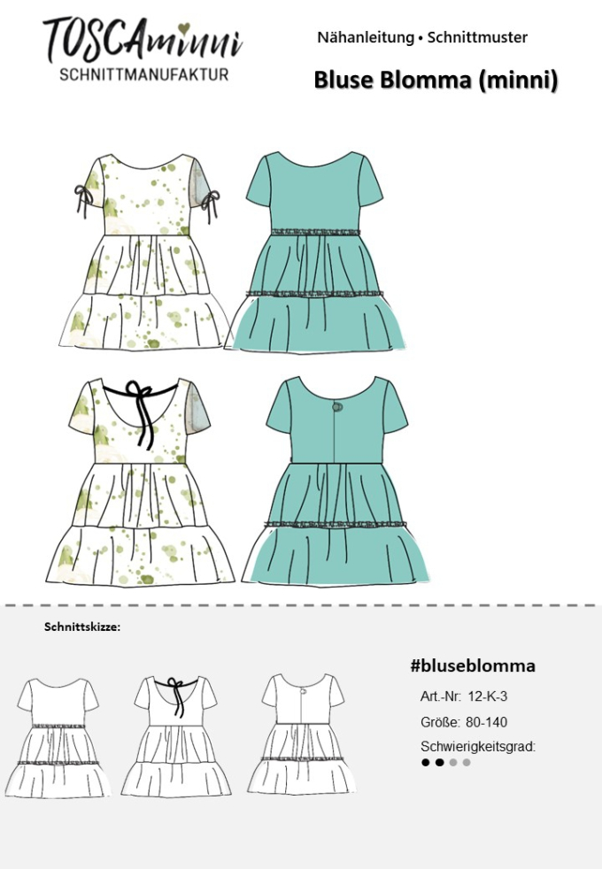 E-Book TOSCAminni Schnittmanufaktur Kindertunika Blomma Mini