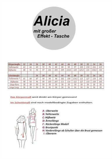 Patron jupe femme pdf Alicia Unendlich Schön, en allemand