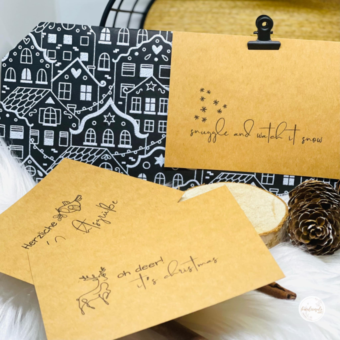 Modèle à imprimer sur film rouleau pour imprimante jet d’encre/laser Carte Vœux Unikati, en allemand