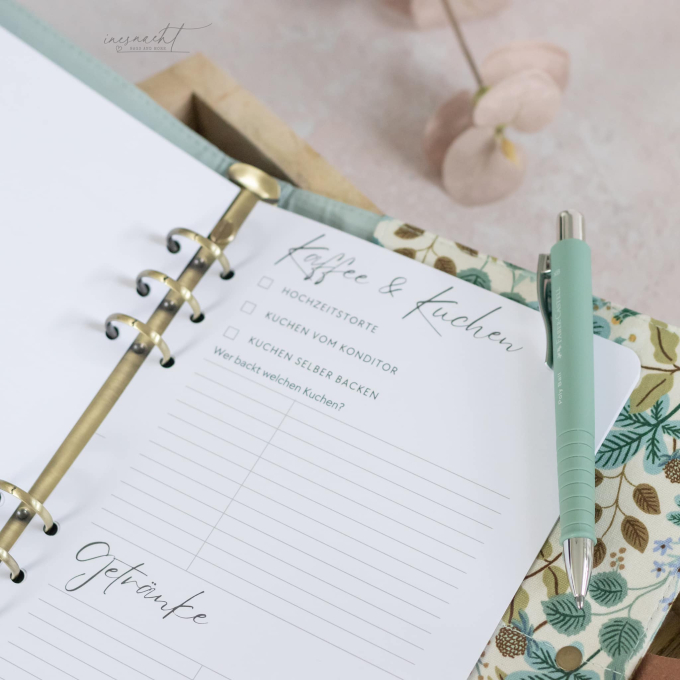 Ebook patron planificateur de mariage Unikati, en allemand