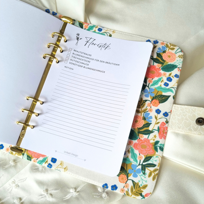 Ebook patron planificateur de mariage Unikati, en allemand