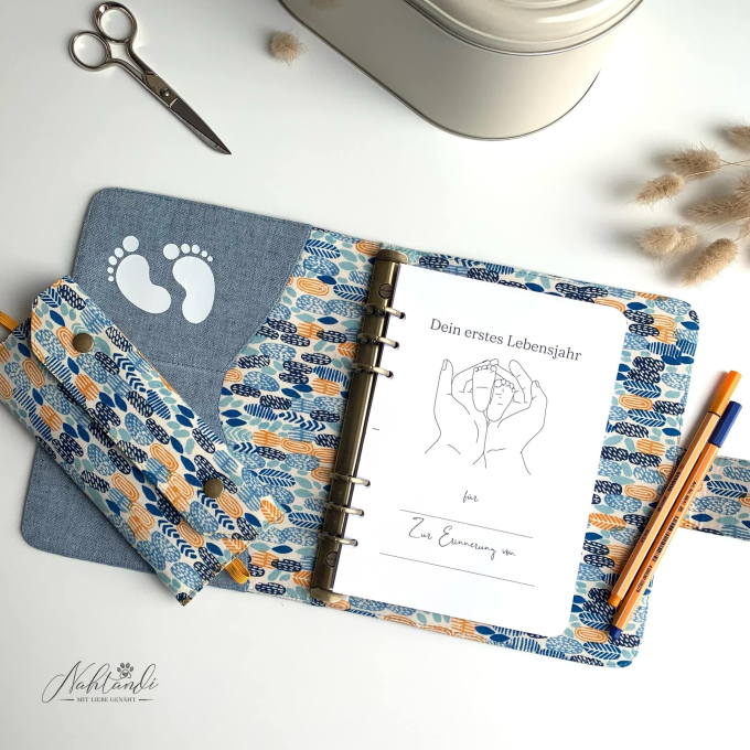 Ebook patron Agenda de liaison de bébé Unikati, en allemand