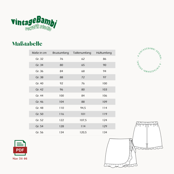 E-book vintageBambi Skort Michelle, Duits
