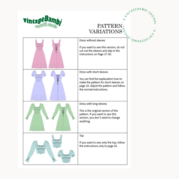 E-Book vintageBambi Corset Dress, german