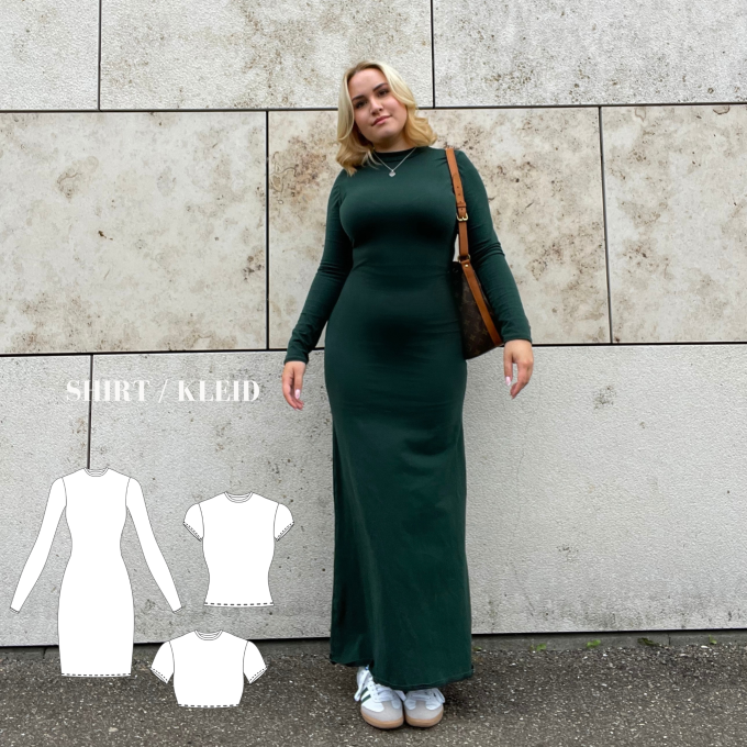 Patron robe / t-shirt femme pdf vintageBambi, en allemand