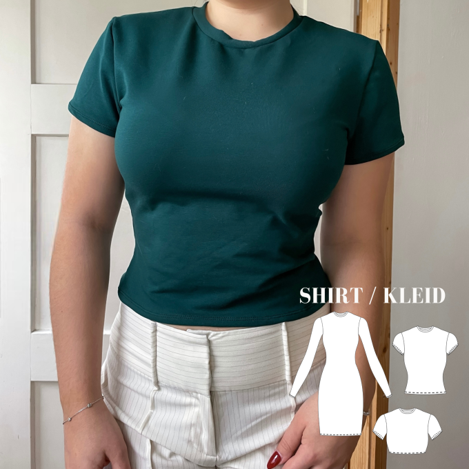 Patron robe / t-shirt femme pdf vintageBambi, en allemand