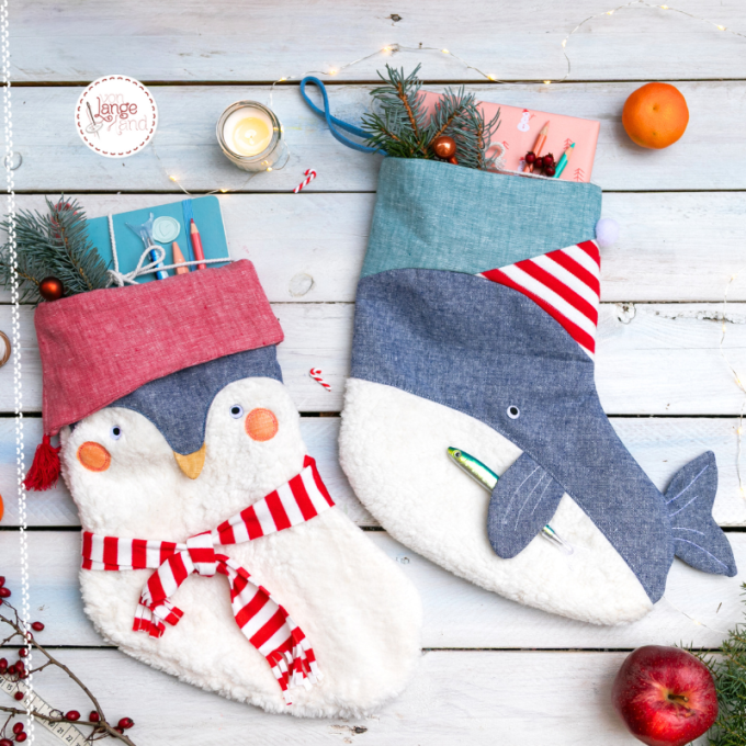 E-book von Lange Hand Nikolausstiefel Pinguin Strumpf, Duits