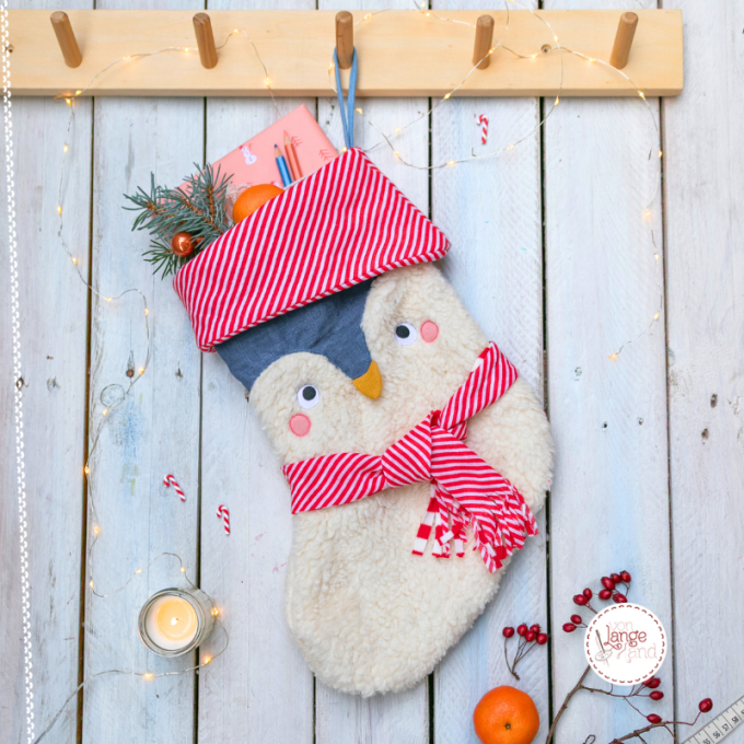 E-book von Lange Hand Nikolausstiefel Pinguin Strumpf, Duits