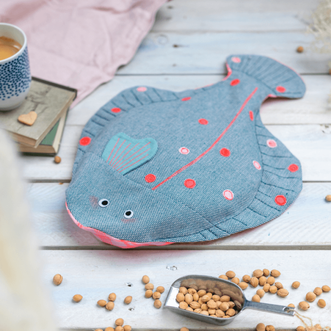 Patron poisson coussin chauffant pdf Scholle von Lange Hand, en allemand